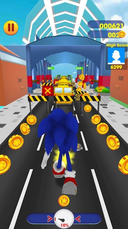蓝刺猬竞速赛游戏(Subway Sonic) v1.0 安卓版