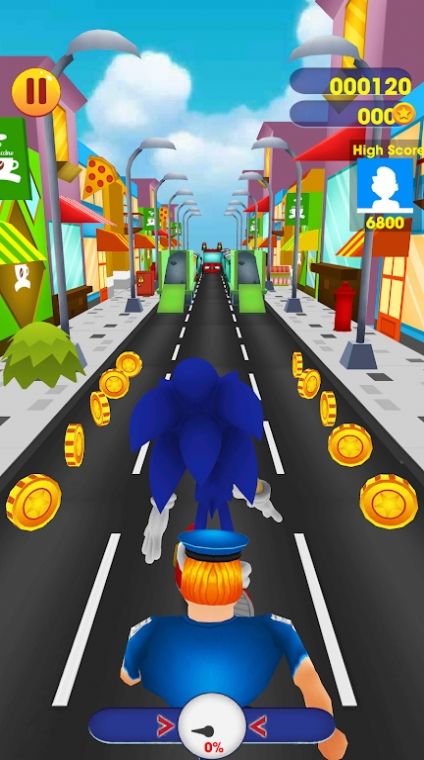 蓝刺猬竞速赛游戏(Subway Sonic) v1.0 安卓版