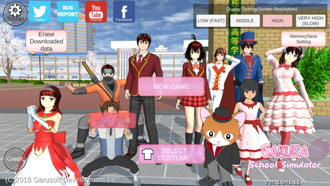 樱花校园模拟器正版中文无广告版(SAKURA SchoolSimulator) v1.041.11 安卓版