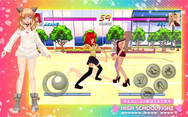 高中女生战斗模拟器下载(High School Girl Anime Fighter) v19.0 安卓版